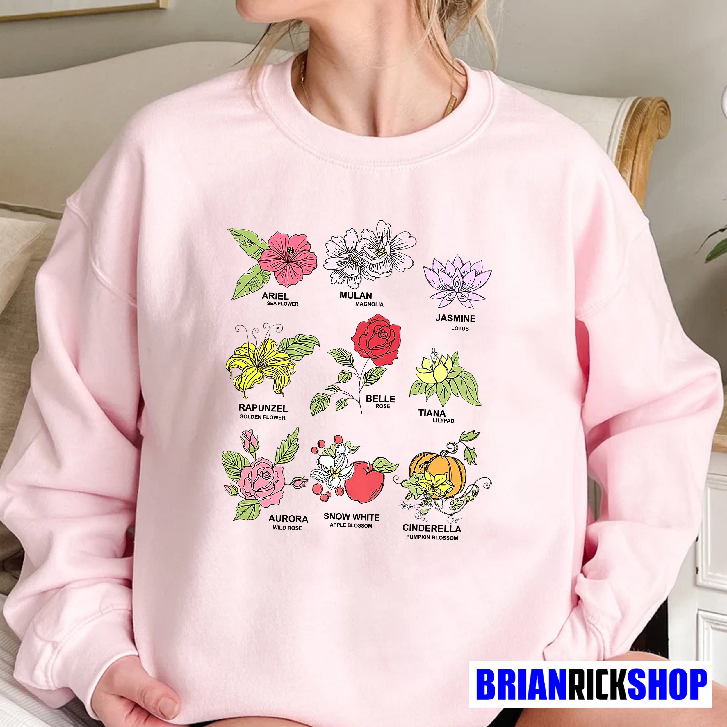 Princess Flowers Art Unisex Sweatshirt