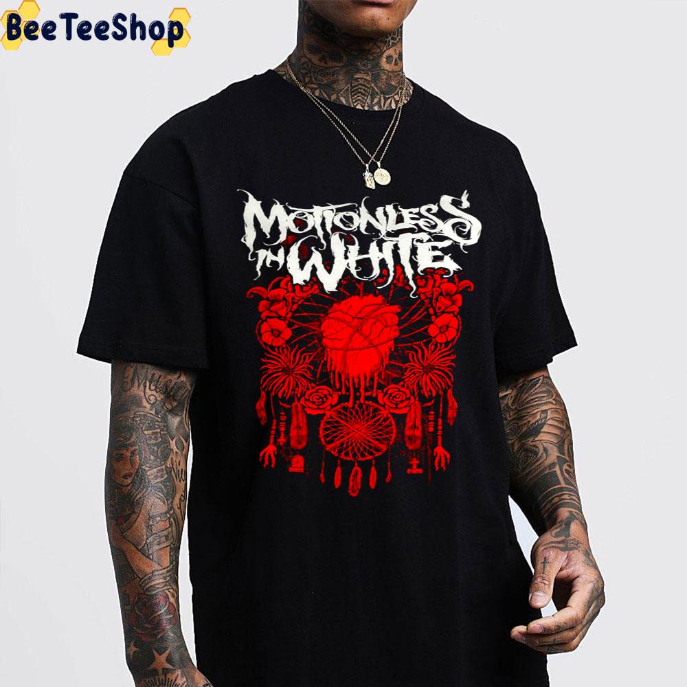 Red Rose Motionless In White Band Unisex T-Shirt