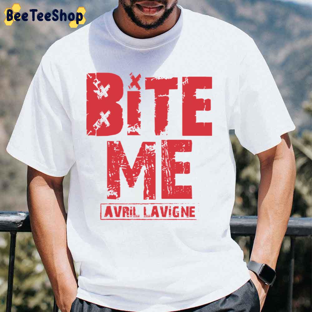 Red Vintage Bite Me Avril Lavigne Unisex T-Shirt