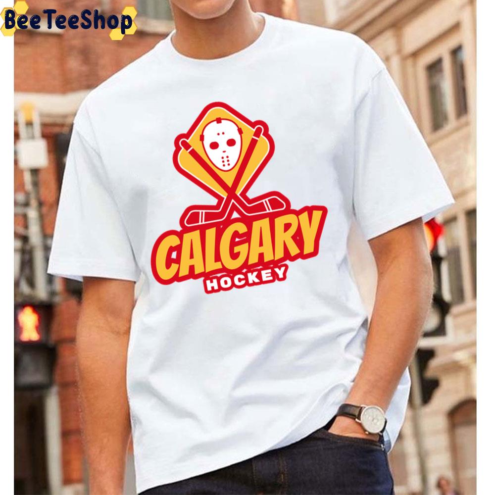 Red Yellow Art Calgary Flames Hockey Unisex T-Shirt