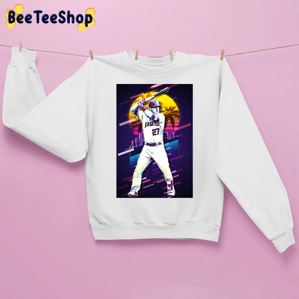 Retro Art Mike Trout Los Angeles Angels Baseball Unisex Sweatshirt