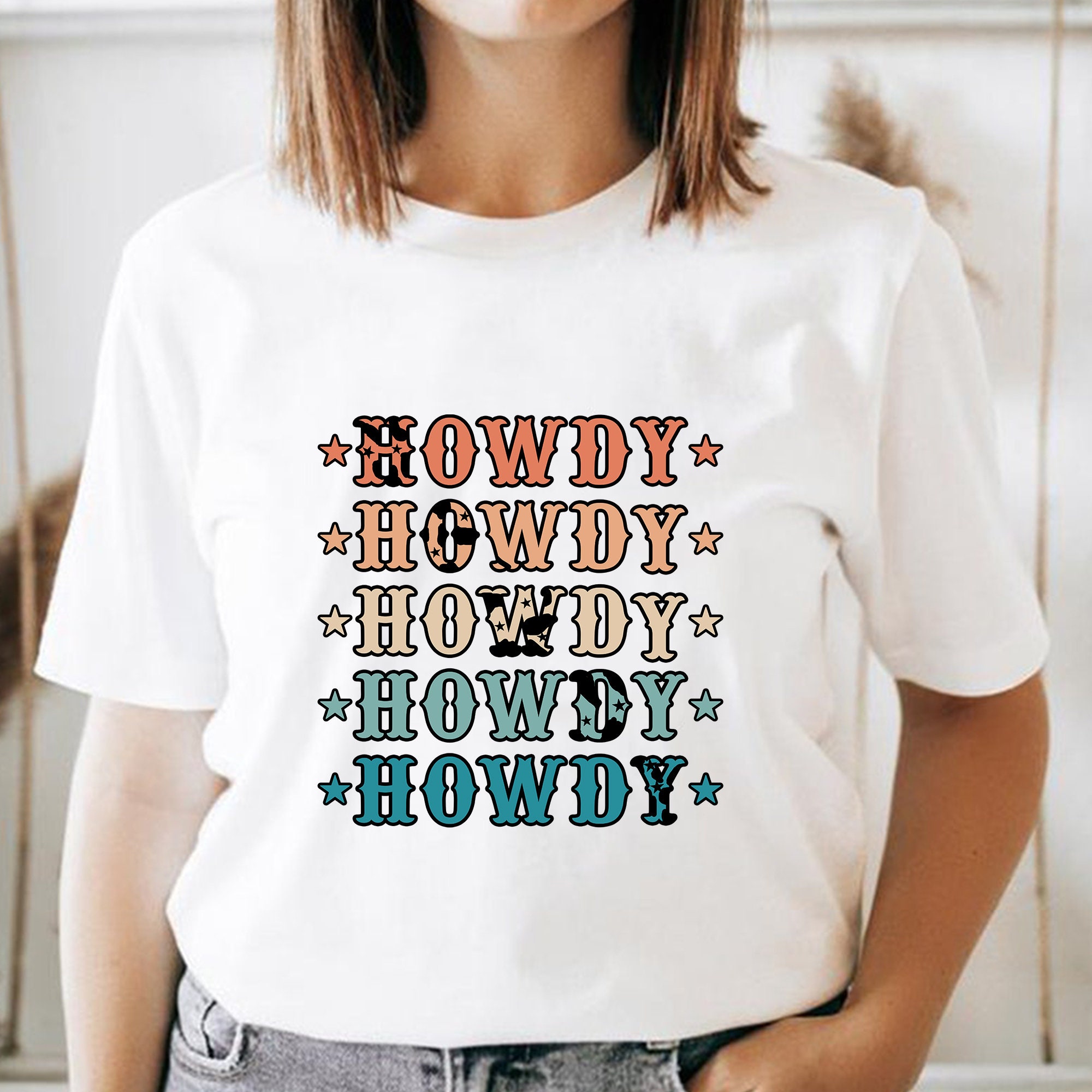 Retro Cow Howdy Unisex Shirt