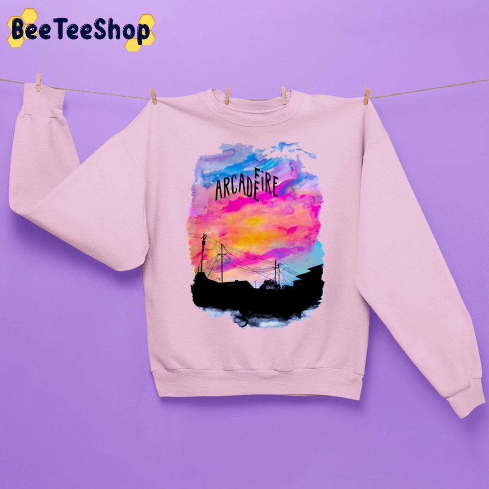 Retro Sunset Art Arcade Fire Band Unisex Sweatshirt