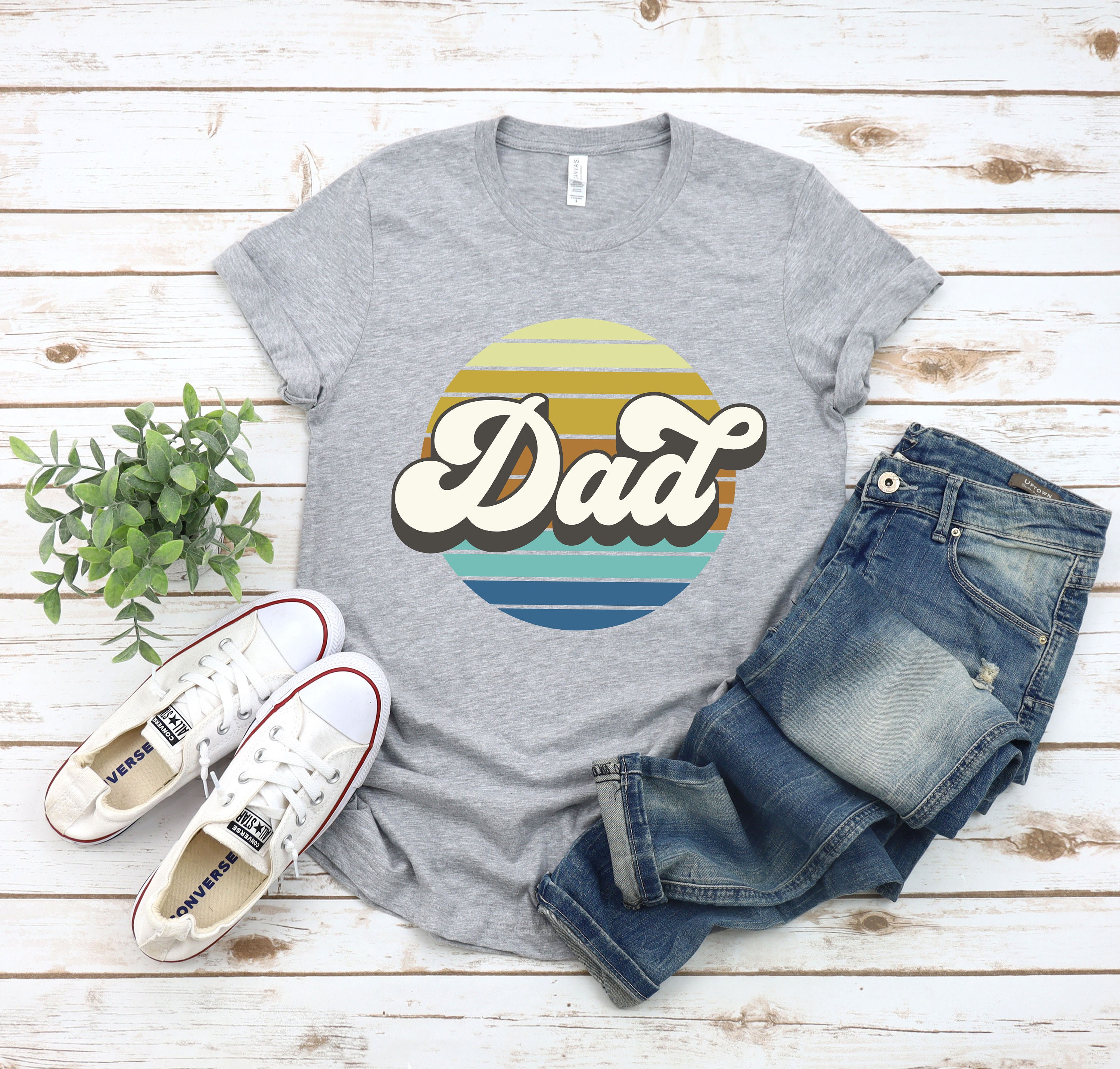 Retro Sunset Dad Father’s Day Unisex T-Shirt