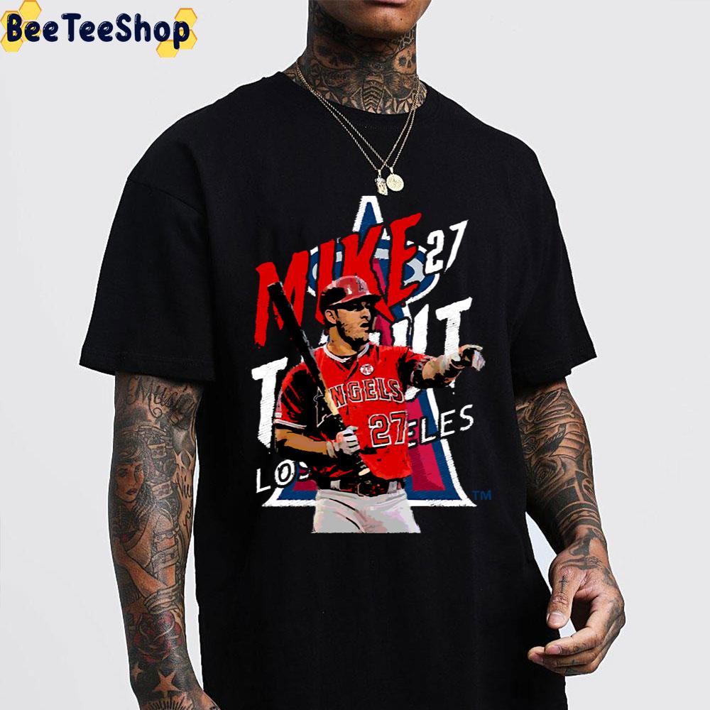 Retro Vintage Art Mike Trout Los Angeles Angels Baseball Unisex T-Shirt