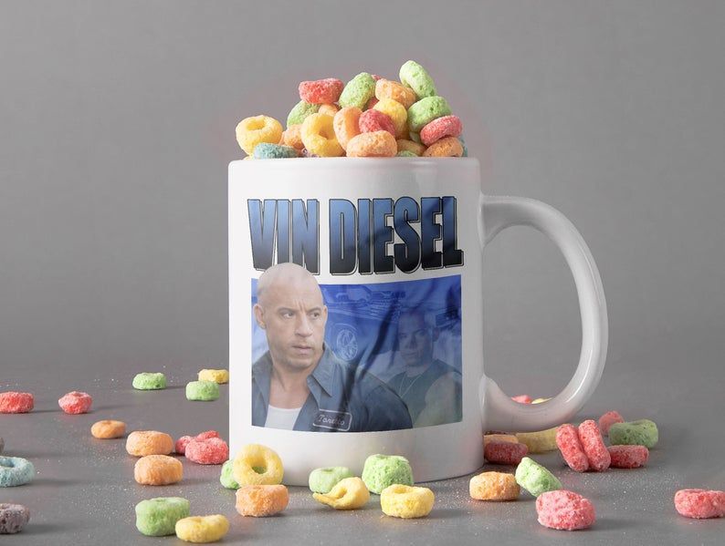 Retro Vintage Mug Vin Diesel Mug Dominic Dom Toretto Mug Fast And The Furious Mug Premium Sublime Ceramic Coffee Mug White