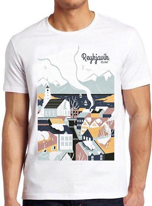 Reykjavik Digital Art Unisex T-Shirt