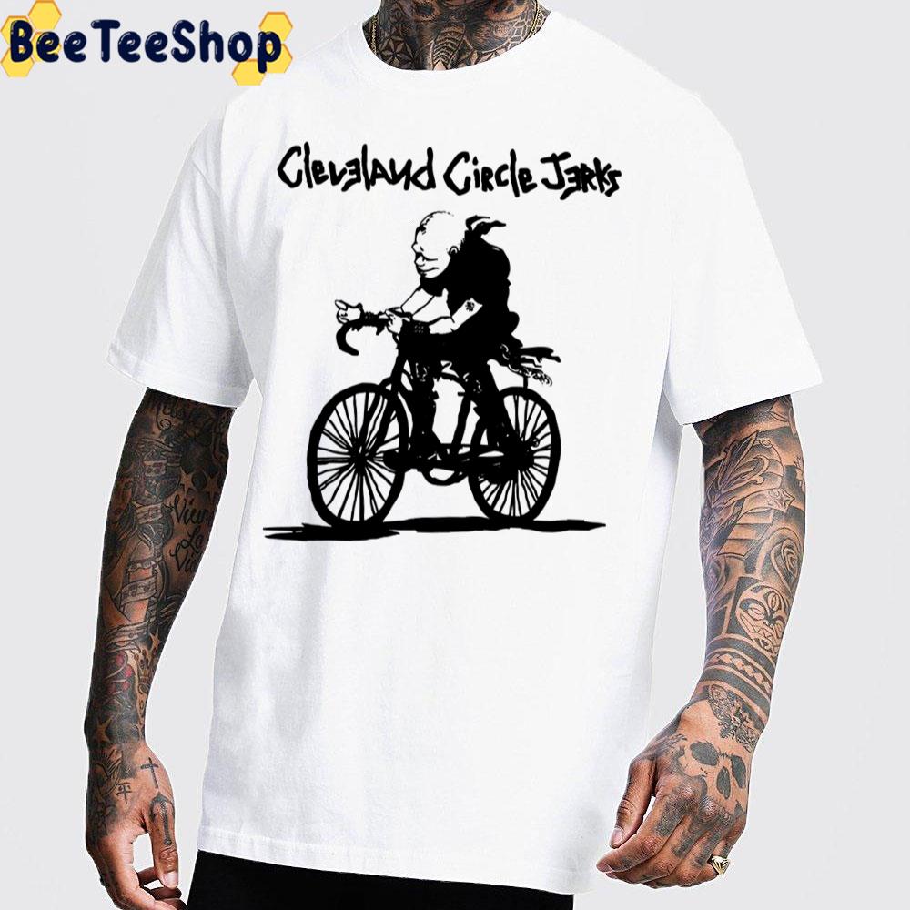 Riding Bicycle Graphic Cleveland Circle Jerks Band Unisex T-Shirt