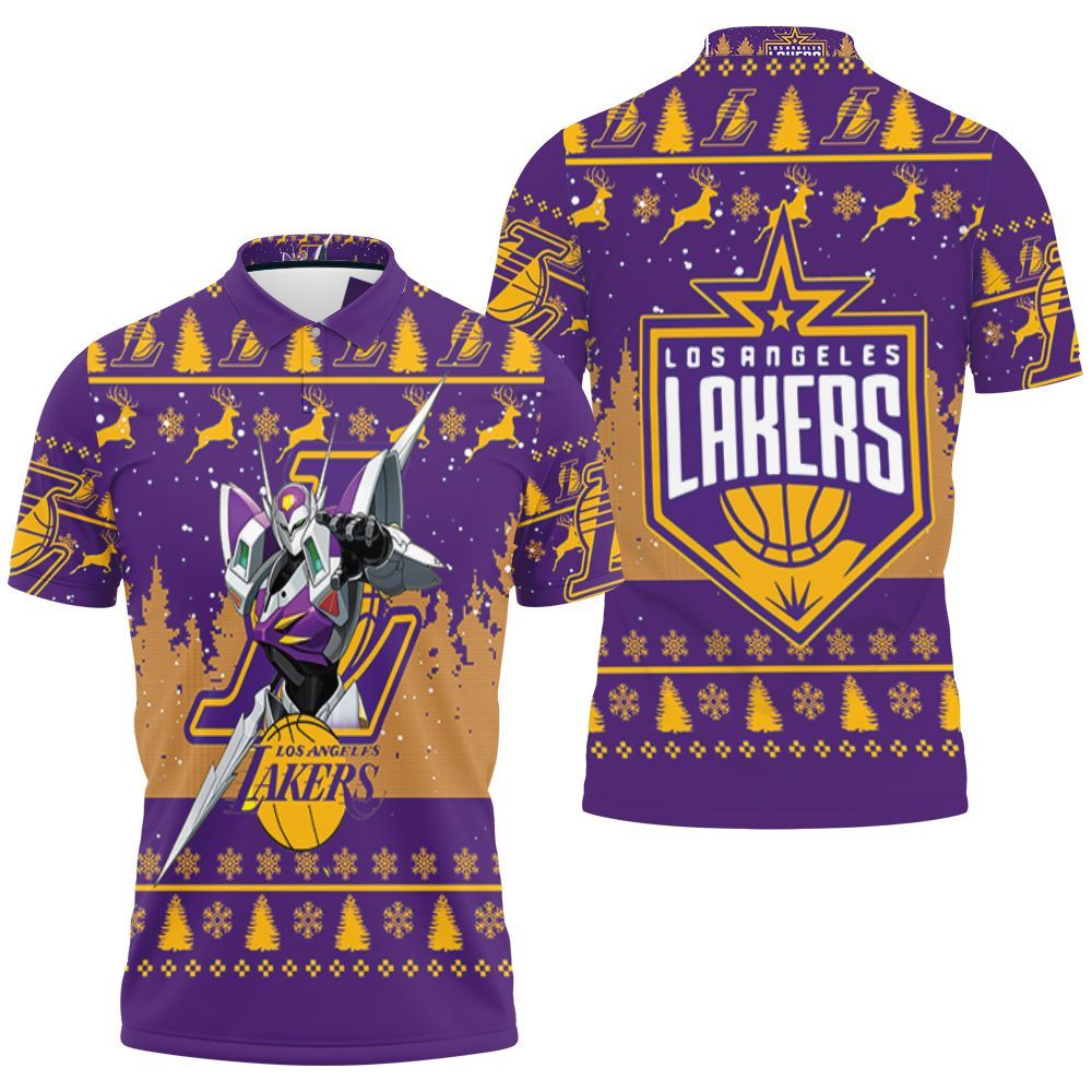 Robot Los Angeles Lakers Nba Western Conference Polo Shirt All Over Print Shirt 3d T-shirt