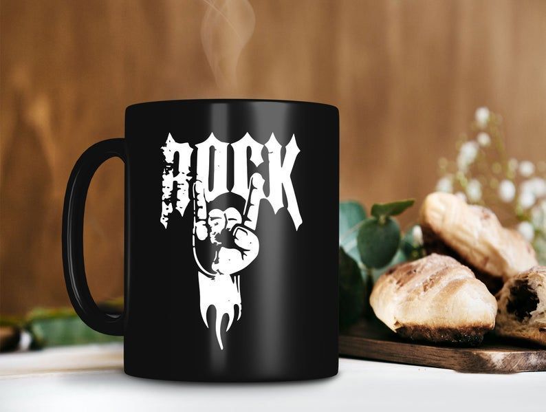 Rock 80s’ With Skeleton Rocker Old Punks Never Die Mug Rock You Mug Rocker Lover Mug Premium Sublime Ceramic Coffee Mug Black