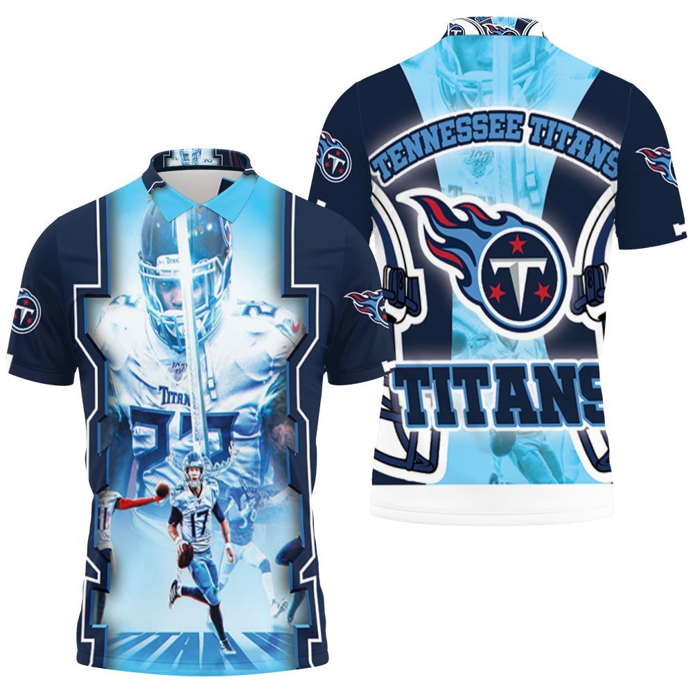 Ryan Tannehill #17 Tennessee Titans Afc South Champions Super Bowl 2021 Polo Shirt All Over Print Shirt 3d T-shirt