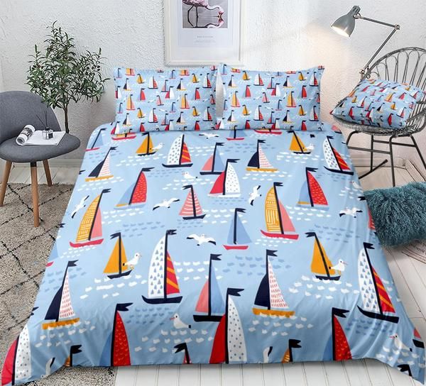 Sailing Yachts Cotton Bedding Sets