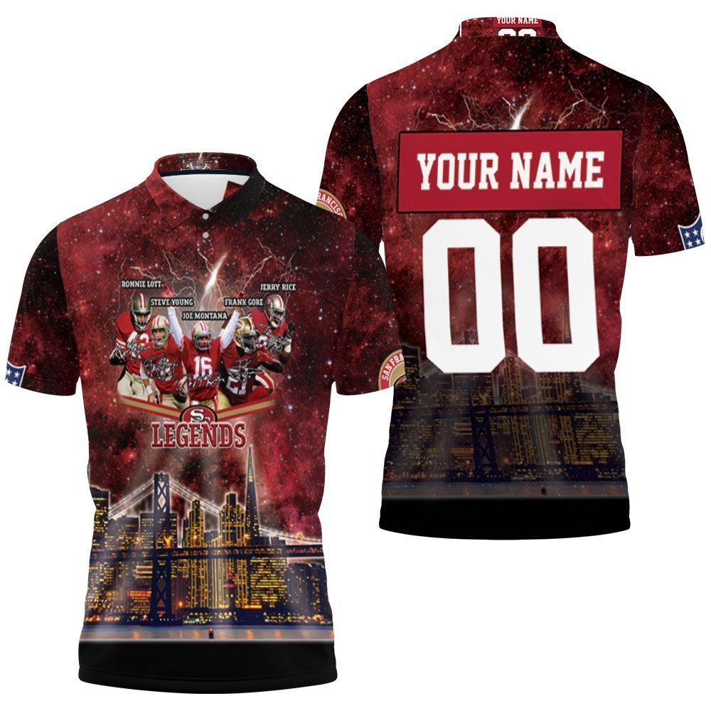 San Francisco 49ers City Night Light Galaxy Signed 3d Personalized 1 Polo Shirt All Over Print Shirt 3d T-shirt