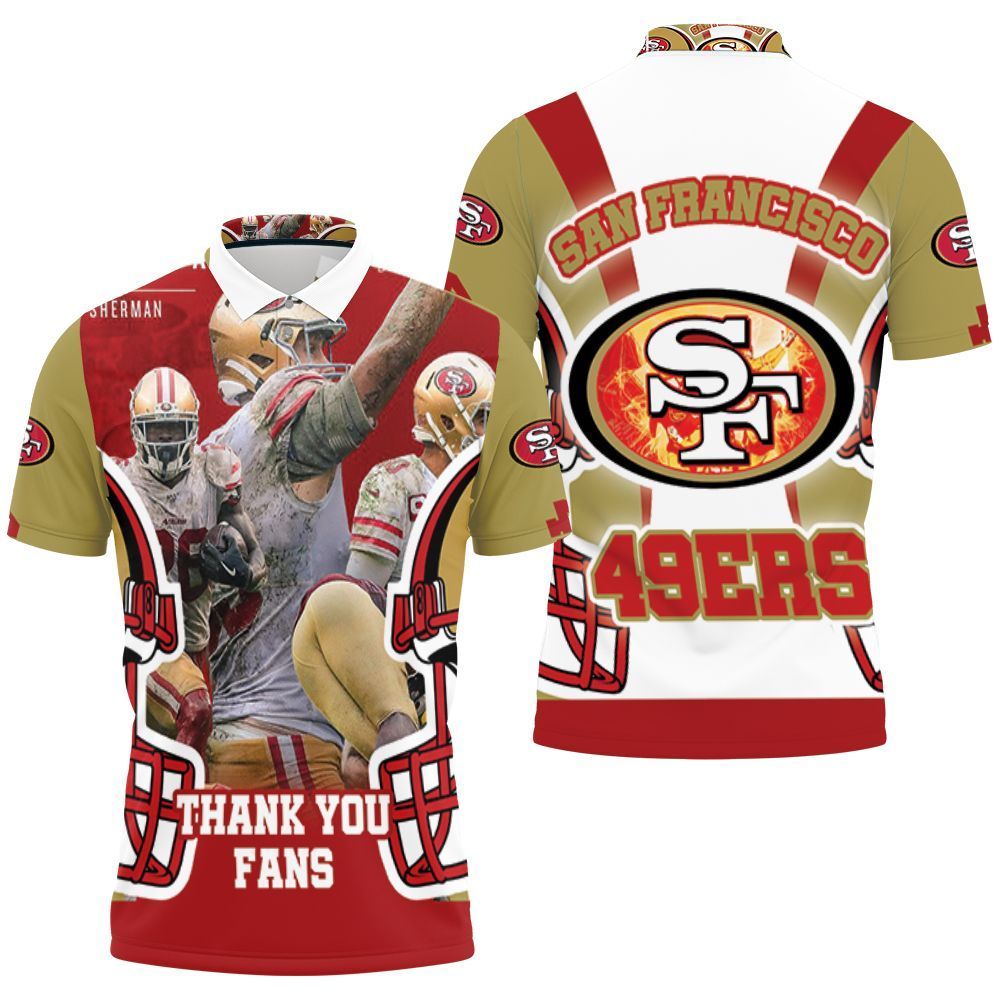 San Francisco 49ers Thank You Fans 3d Polo Shirt Jersey All Over Print Shirt 3d T-shirt