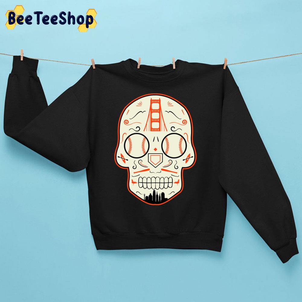 San Francisco Baseball Sugar Skull Unisex Sweatshirt