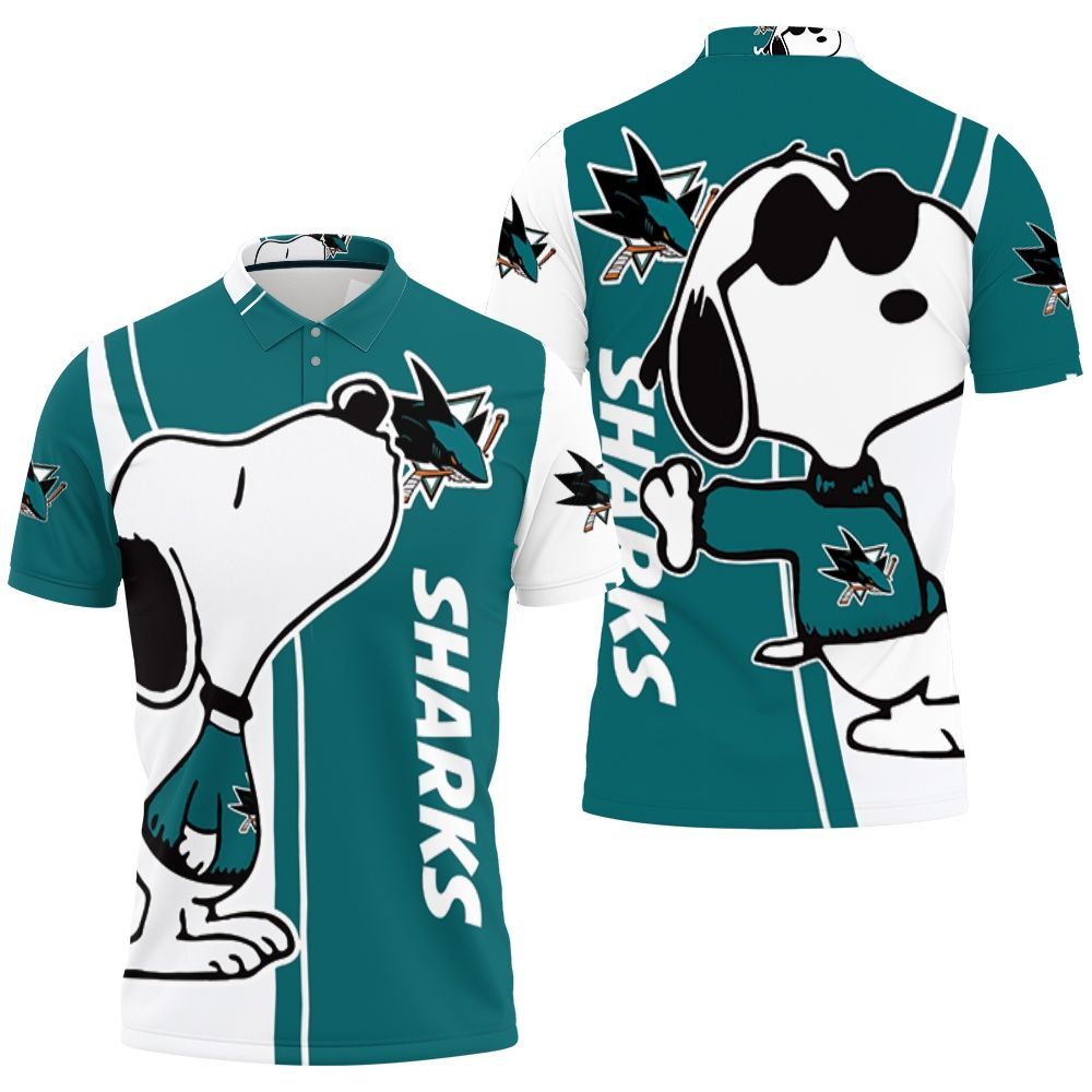 San Jose Sharks Snoopy Lover 3d Printed Polo Shirt All Over Print Shirt 3d T-shirt