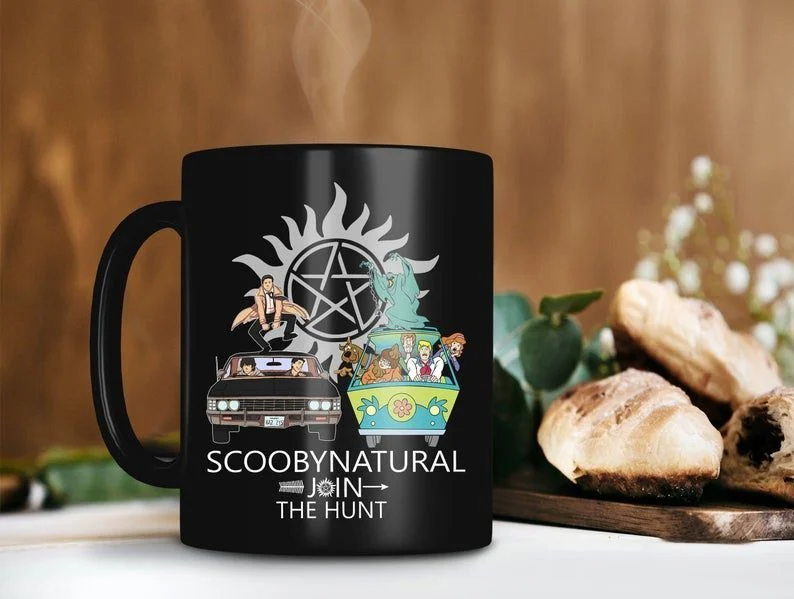 Scoobynatural Join The Hunt Supernatural Scooby Doo Mystery Inc Mug Scooby Doo Lover Gift Premium Sublime Ceramic Coffee Mug Black