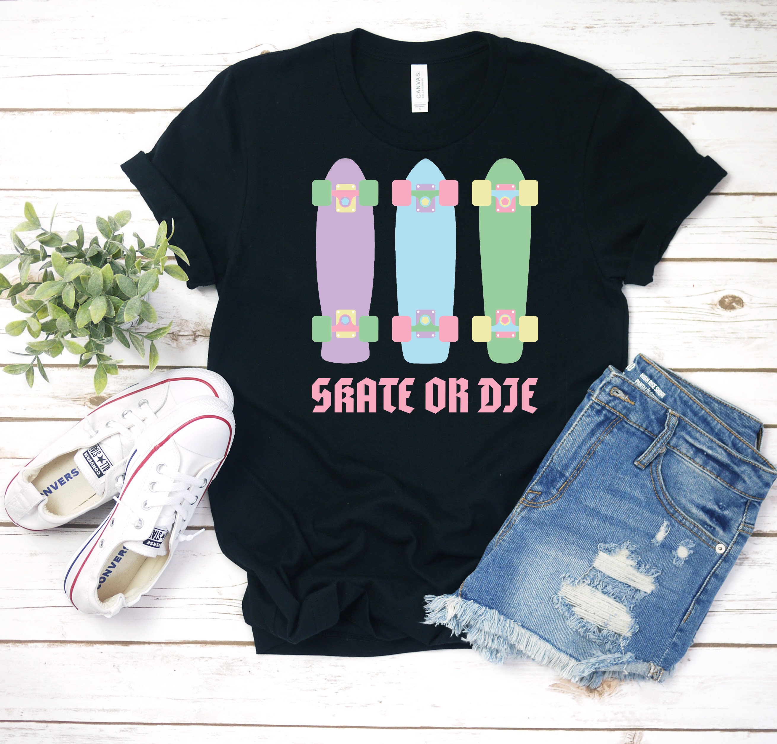 Skate Or Die Vintage Retro Unisex T-Shirt