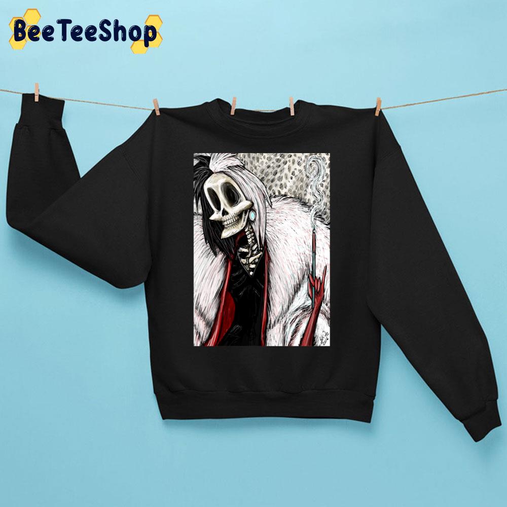 Skeleton Cruella De Vil Unisex Sweatshirt