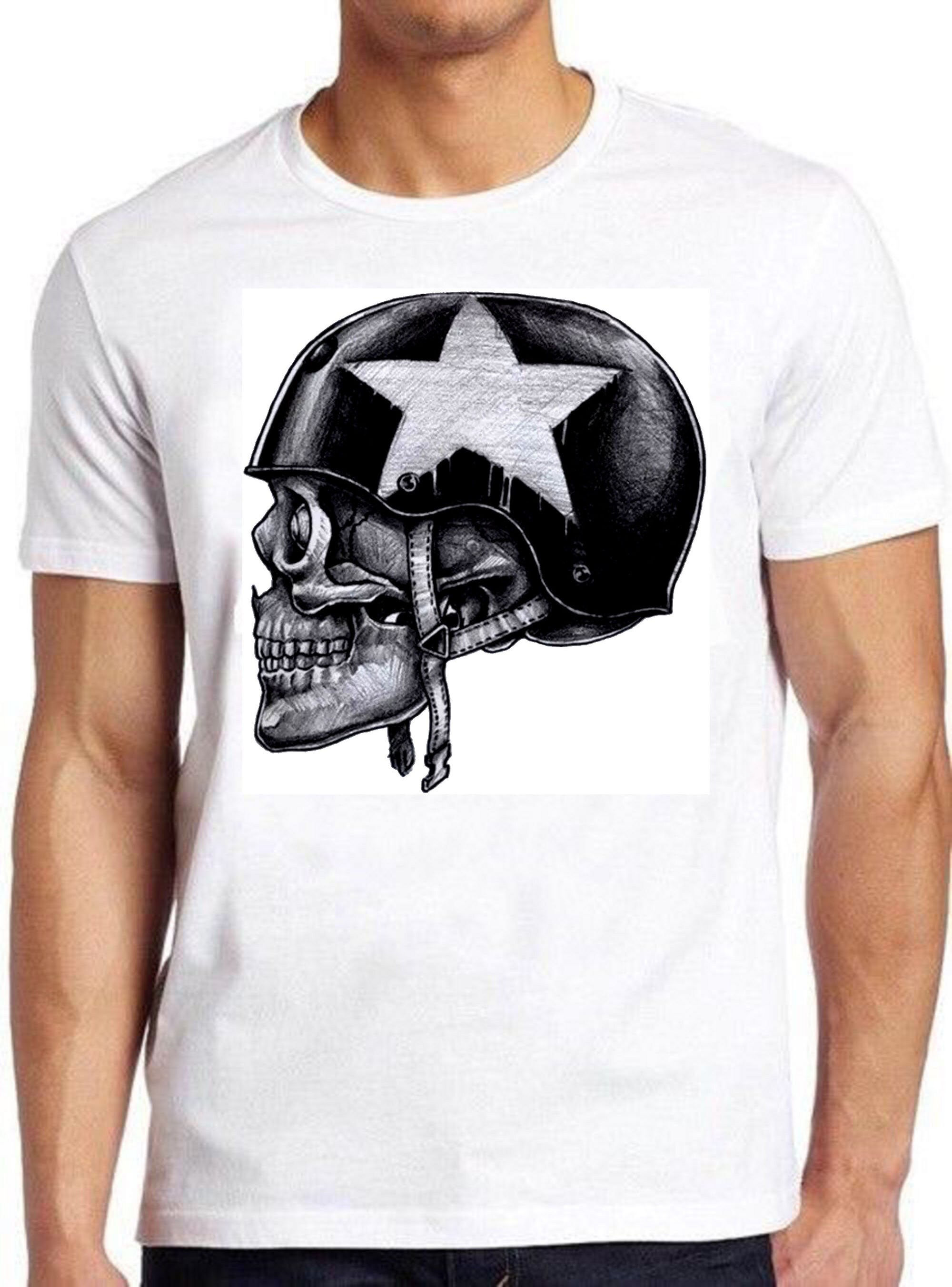 Skull Biker Retro Vintage Unisex T-Shirt