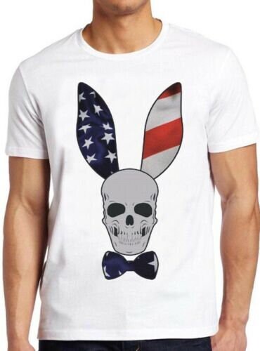 Skull Bunny Usa Flag Unisex T-Shirt