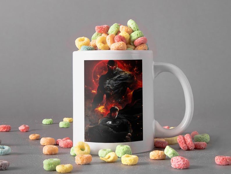 Snyder Cut Justice League Black Superman Mug Dc Comic Lover Gift Justice League Premium Sublime Ceramic Coffee Mug White