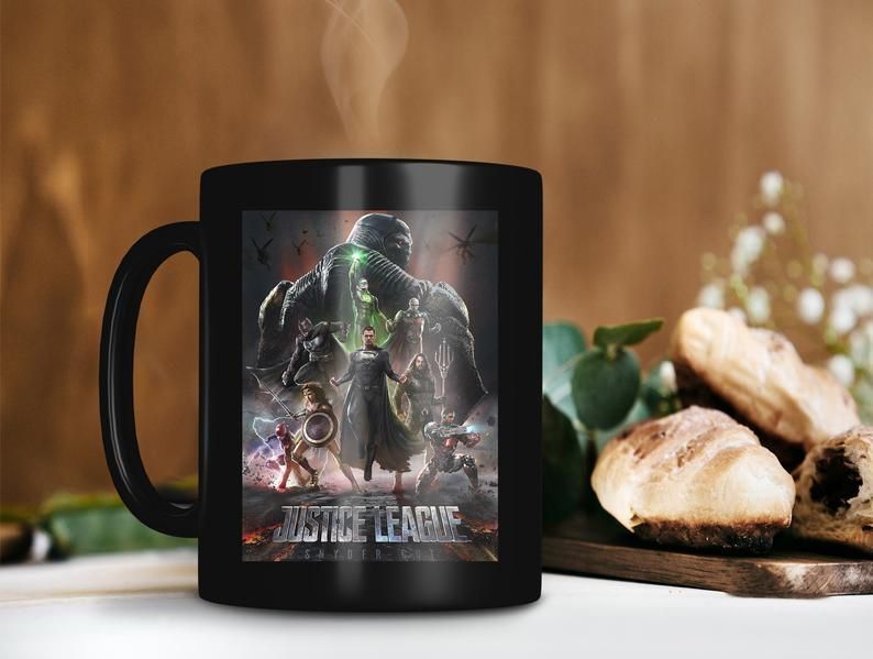 Snyder Cut Justice League Mug Dc Comic Lover Gift Justice League Coffee Mug Premium Sublime Ceramic Coffee Mug Black