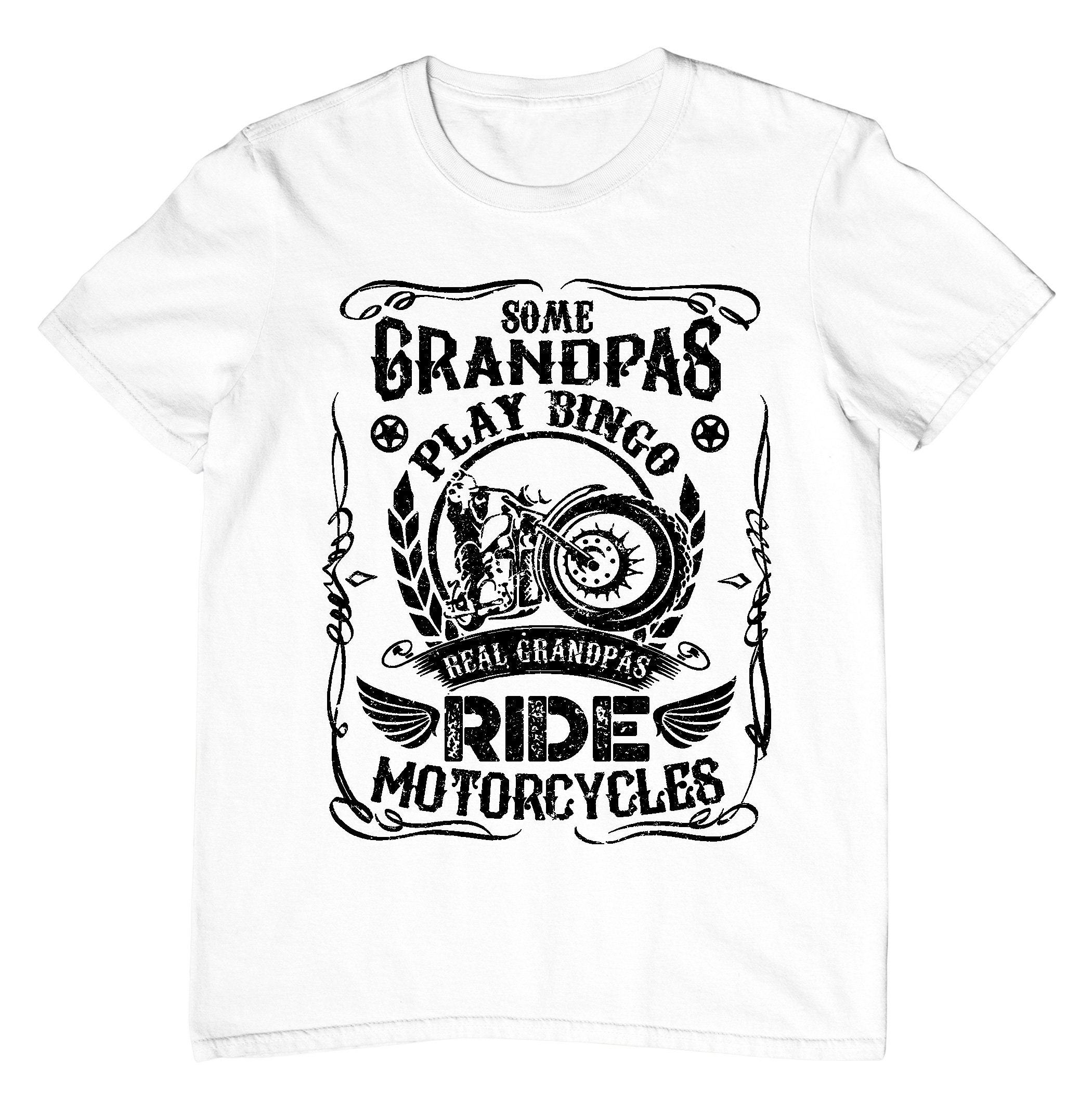 Some Grandpas Play Bingo This One Rides A Motorcycle Father’s Day Unisex T-Shirt