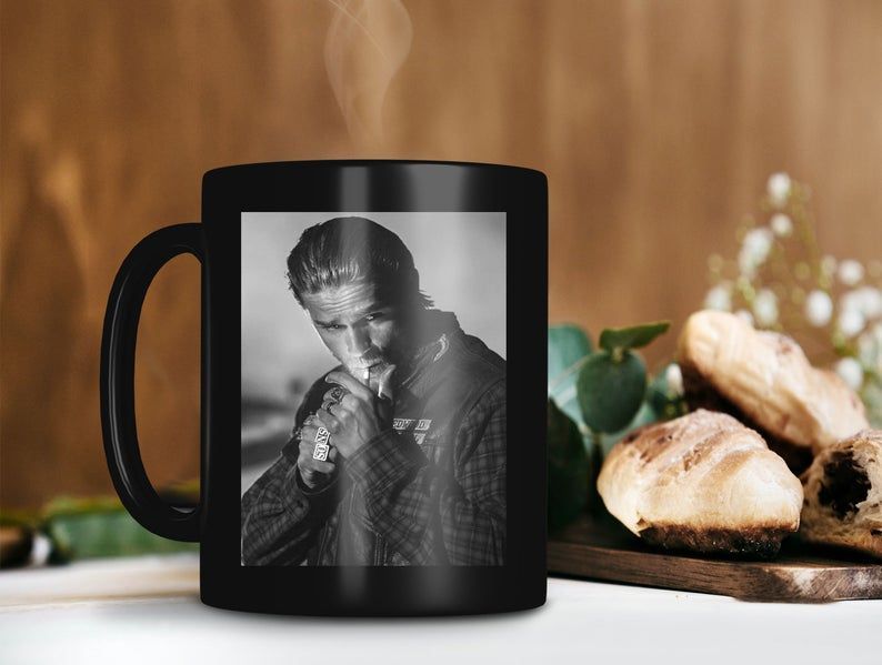 Sons Of Anarchy Jax Teller Is Smoking Mug American Crime Coffee Mug Jax Teller Lover Mug Premium Sublime Ceramic Coffee Mug Black