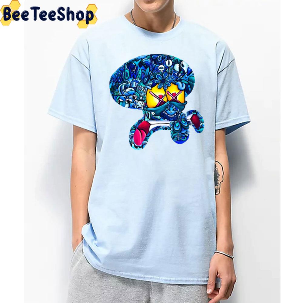 Squidward Tentacles Digital Art Unisex T-Shirt