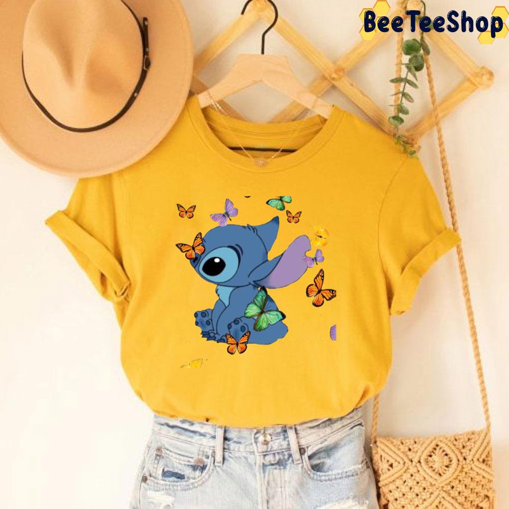 Stitch And Butterfly Unisex T-Shirt