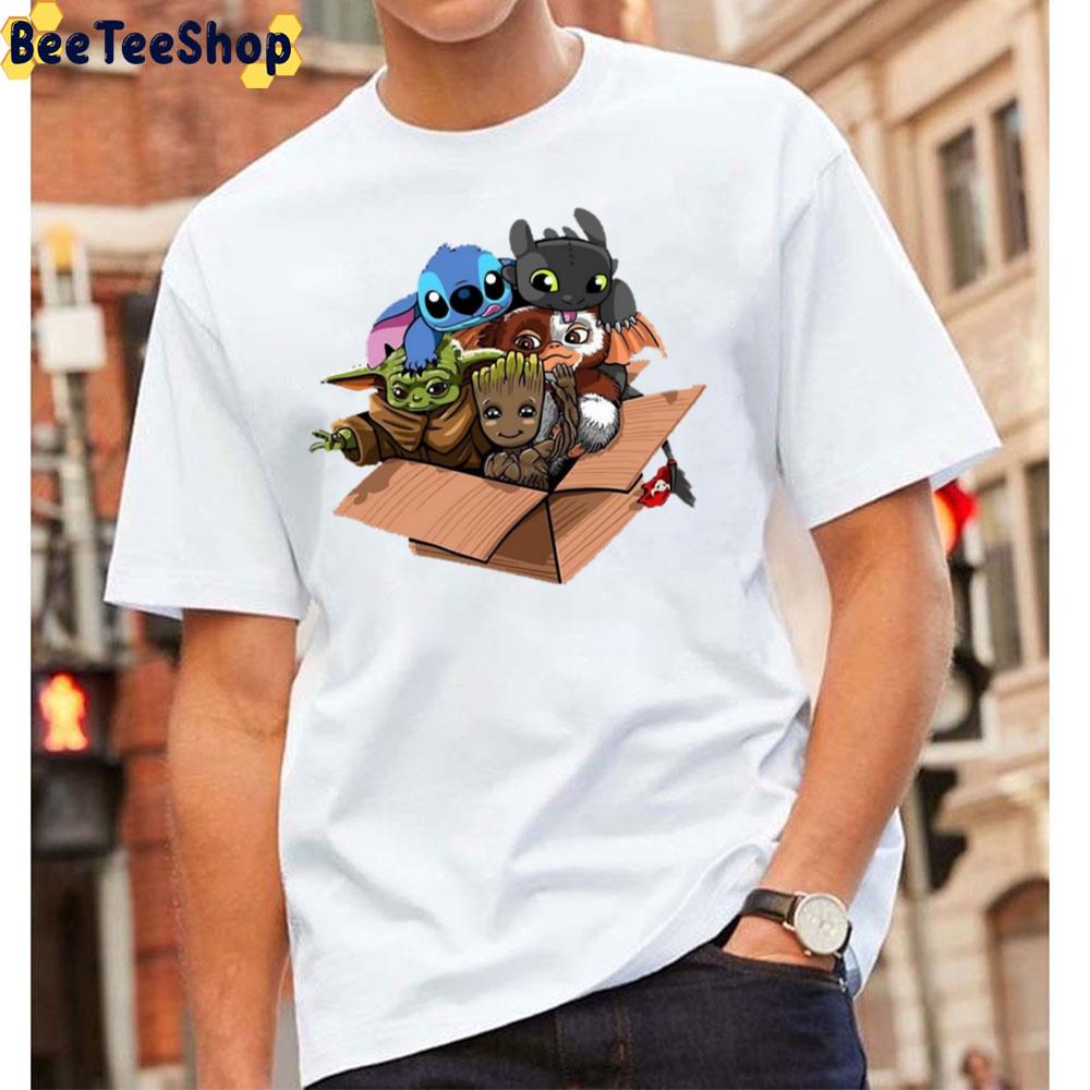 Stitch Groot Toothless Yoda Friends Unisex T-Shirt