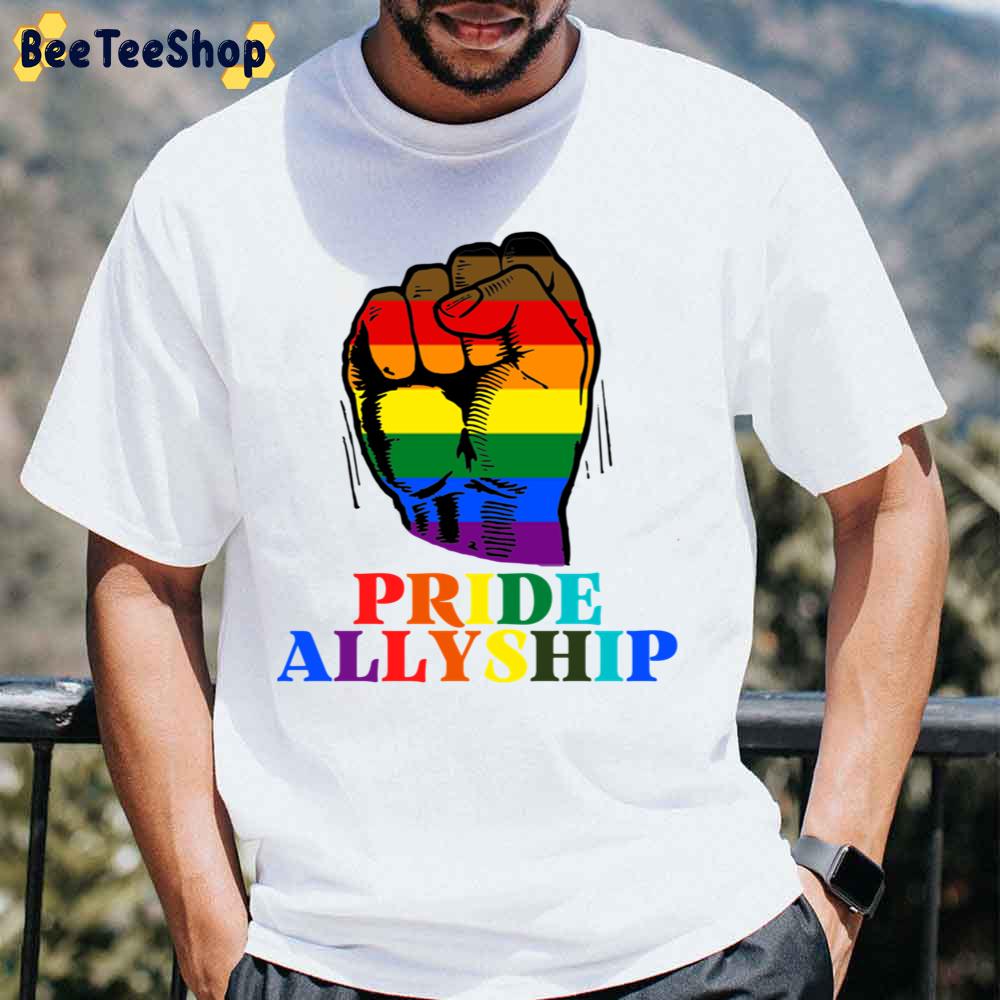 Strong Hand Pride Allyship Pride Month Unisex T-Shirt