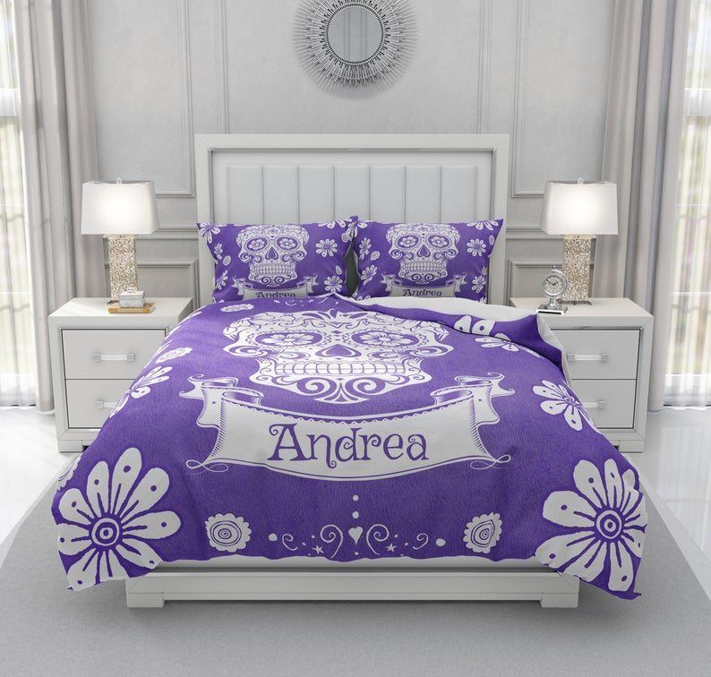 Sugar Skull Cotton Bedding Sets