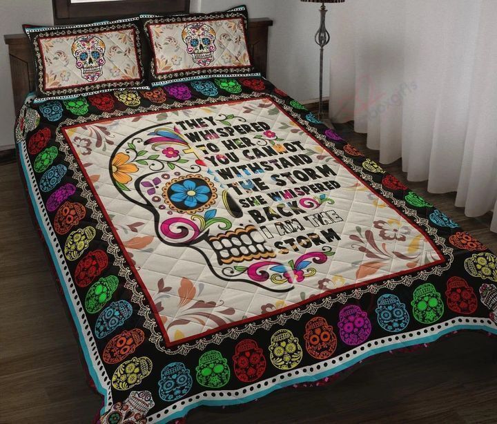 Sugar Skull Quote Bedding Set