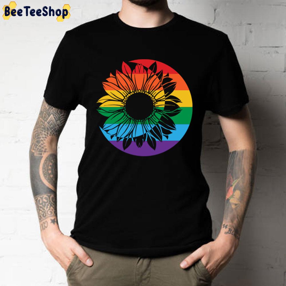 Sunflower Moon Pride Allyship Pride Month Unisex T-Shirt