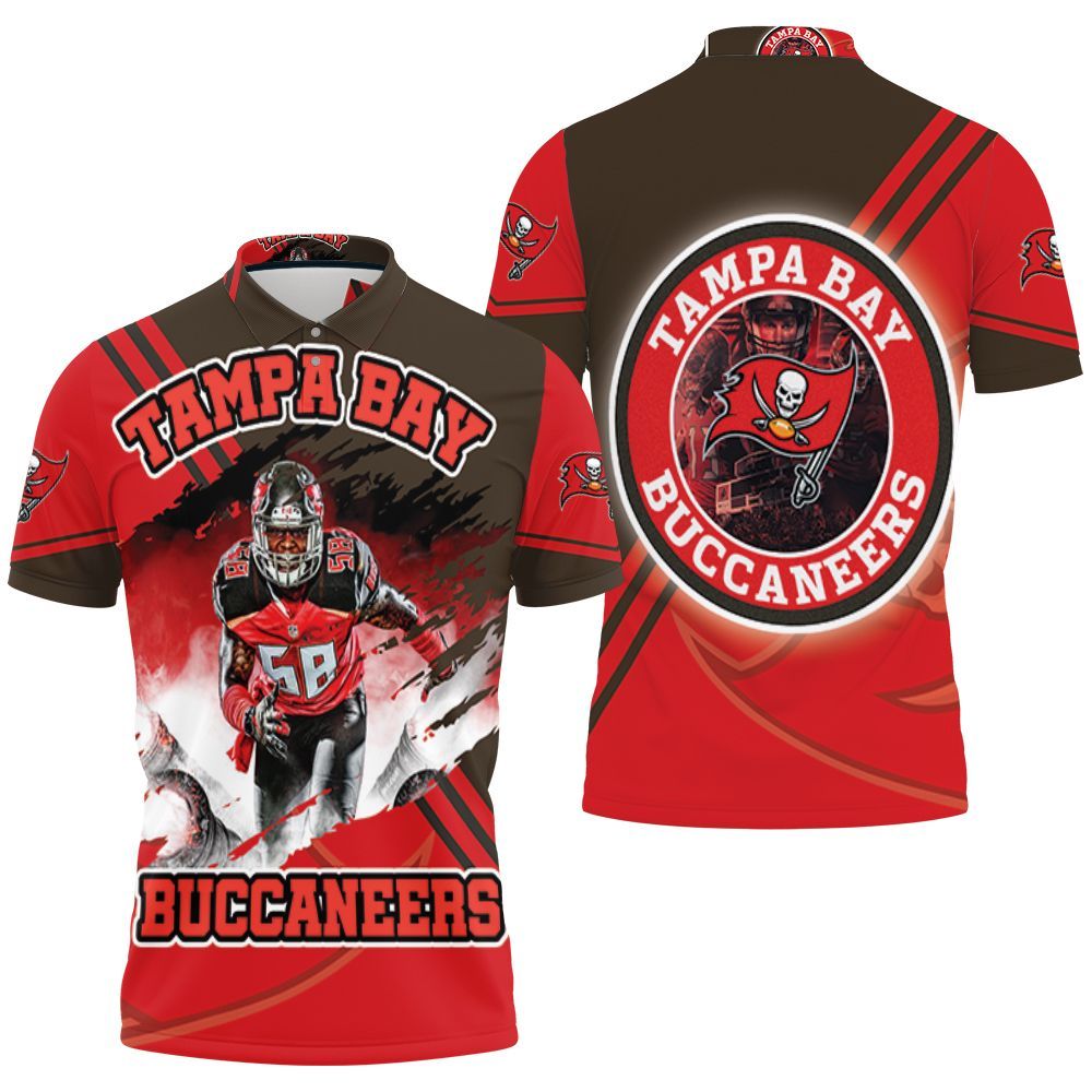 Tampa Bay Buccaneers Shaquil Barrett 58 Super Bowl Champions Polo Shirt All Over Print Shirt 3d T-shirt