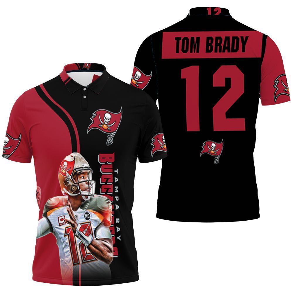 Tampa Bay Buccaneers Tom Brady 12 Legend 3d Printed Polo Shirt All Over Print Shirt 3d T-shirt