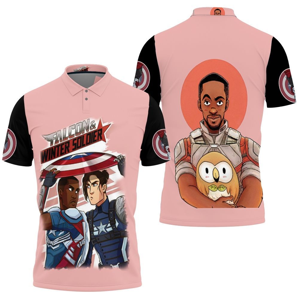 The Falcon And The Winter Soldier Eyes Contact Polo Shirt All Over Print Shirt 3d T-shirt