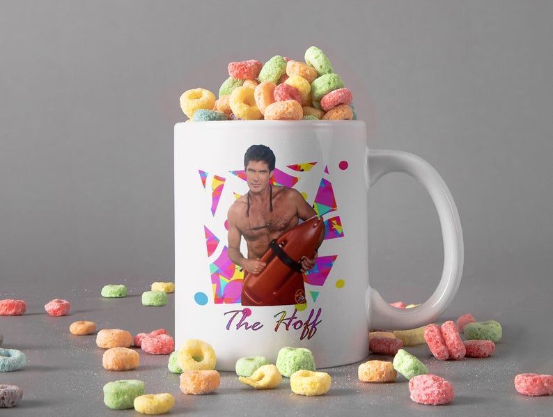 The Hoff Mug David Hasselhoff Mug Baywatch Movie Mug Retro Vintage Mug Premium Sublime Ceramic Coffee Mug White