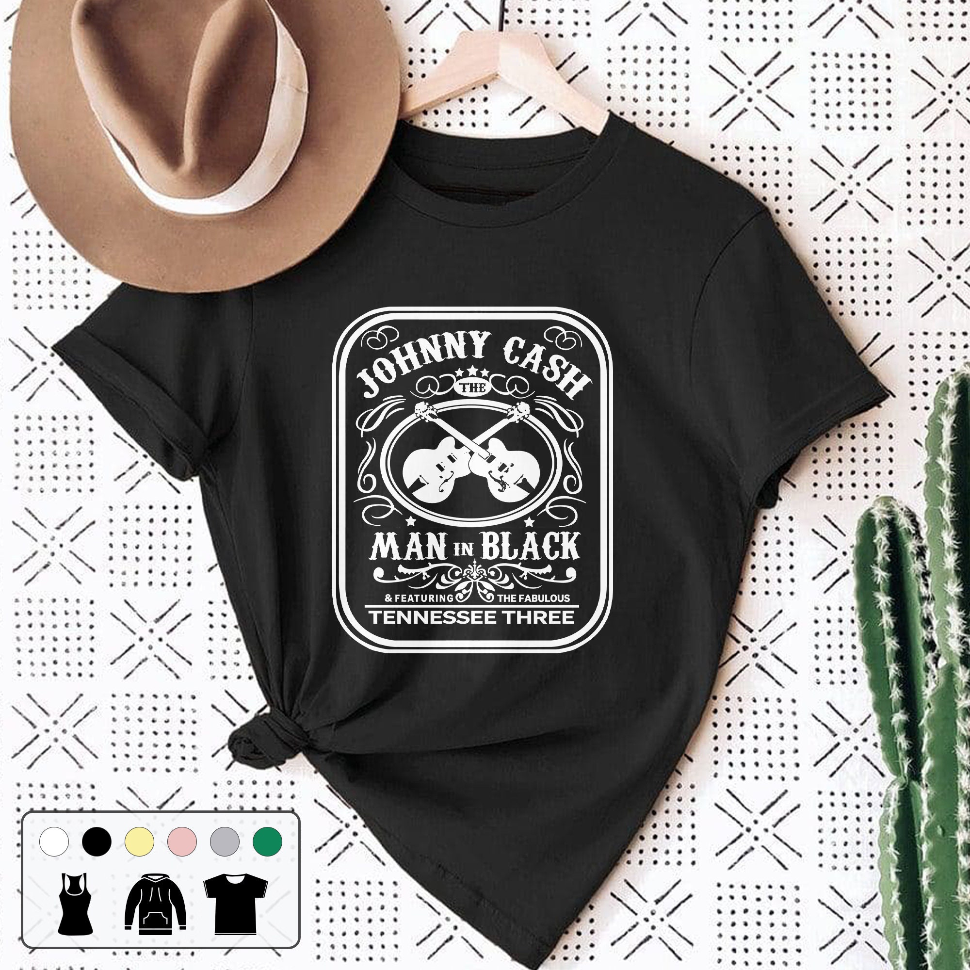 The Man In Black And Featuring The Fabulous Tennessee Three Vintage Unisex T-Shirt