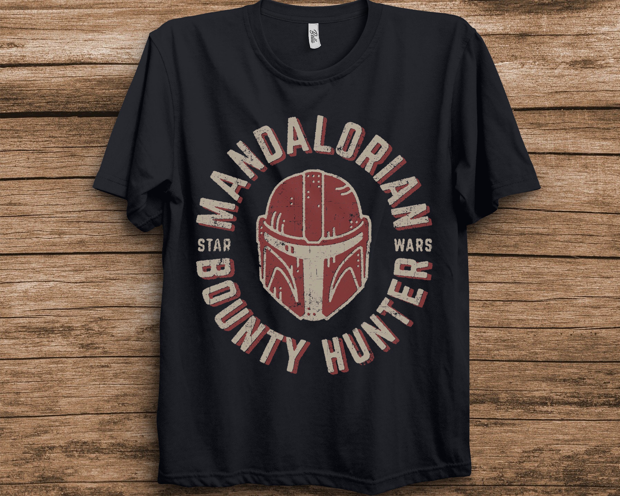 The Mandalorian Bounty Hunter Wrap Around Logo Unisex Adult Star Wars Unisex T-Shirt