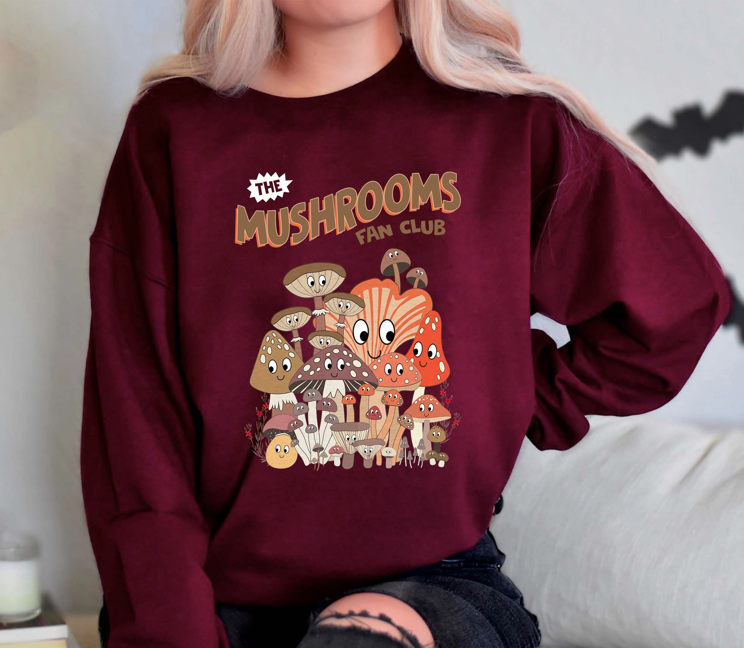 The Mushroom Fan Club Vintage Mushroom Unisex Sweatshirt