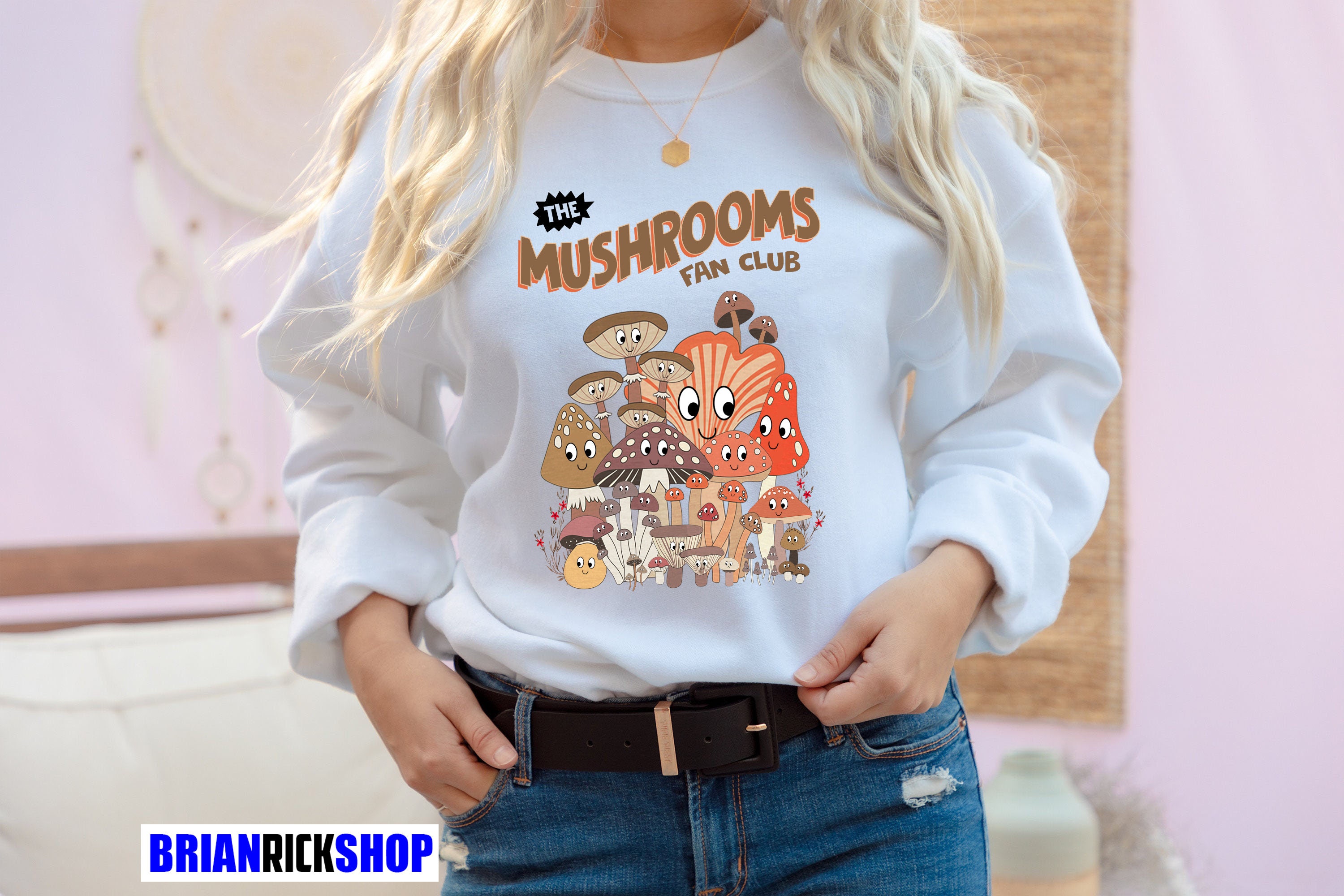 The Mushroom Fan Club Vintage Mushroom Unisex Sweatshirt