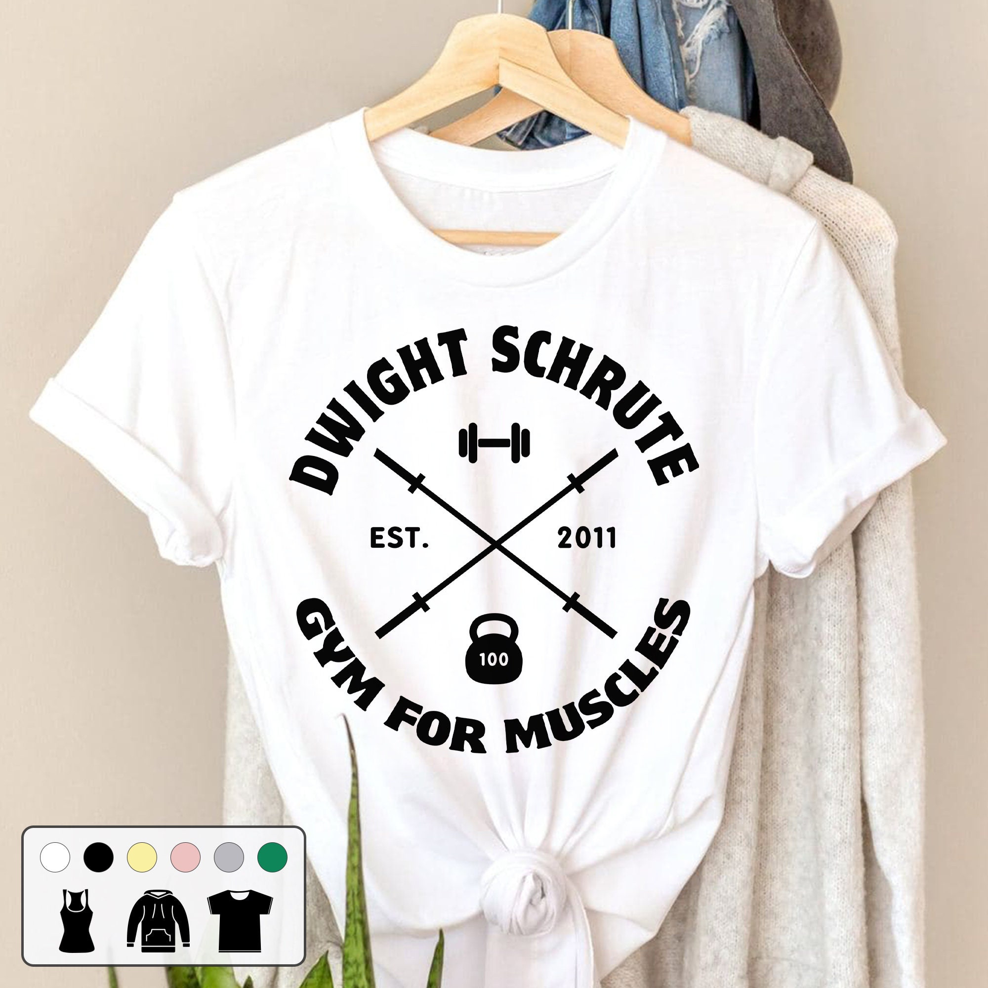 The Office Gym For Muscles Dwight Schrute Vintage Unisex T-Shirt