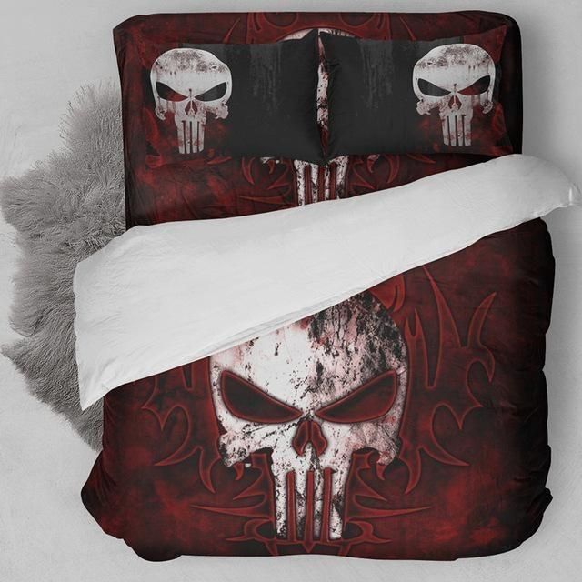 The Punisher Cool Skull 3d Bedding Set – Skullflow