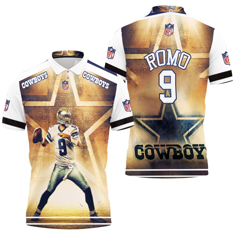 Tony Romo 9 Dallas Cowboys 3d Polo Shirt All Over Print Shirt 3d T-shirt