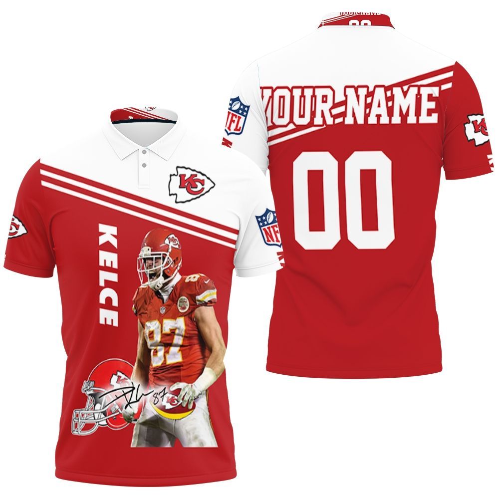 Travis Kelce Kansas City Chiefs 3d Personalized Polo Shirt All Over Print Shirt 3d T-shirt