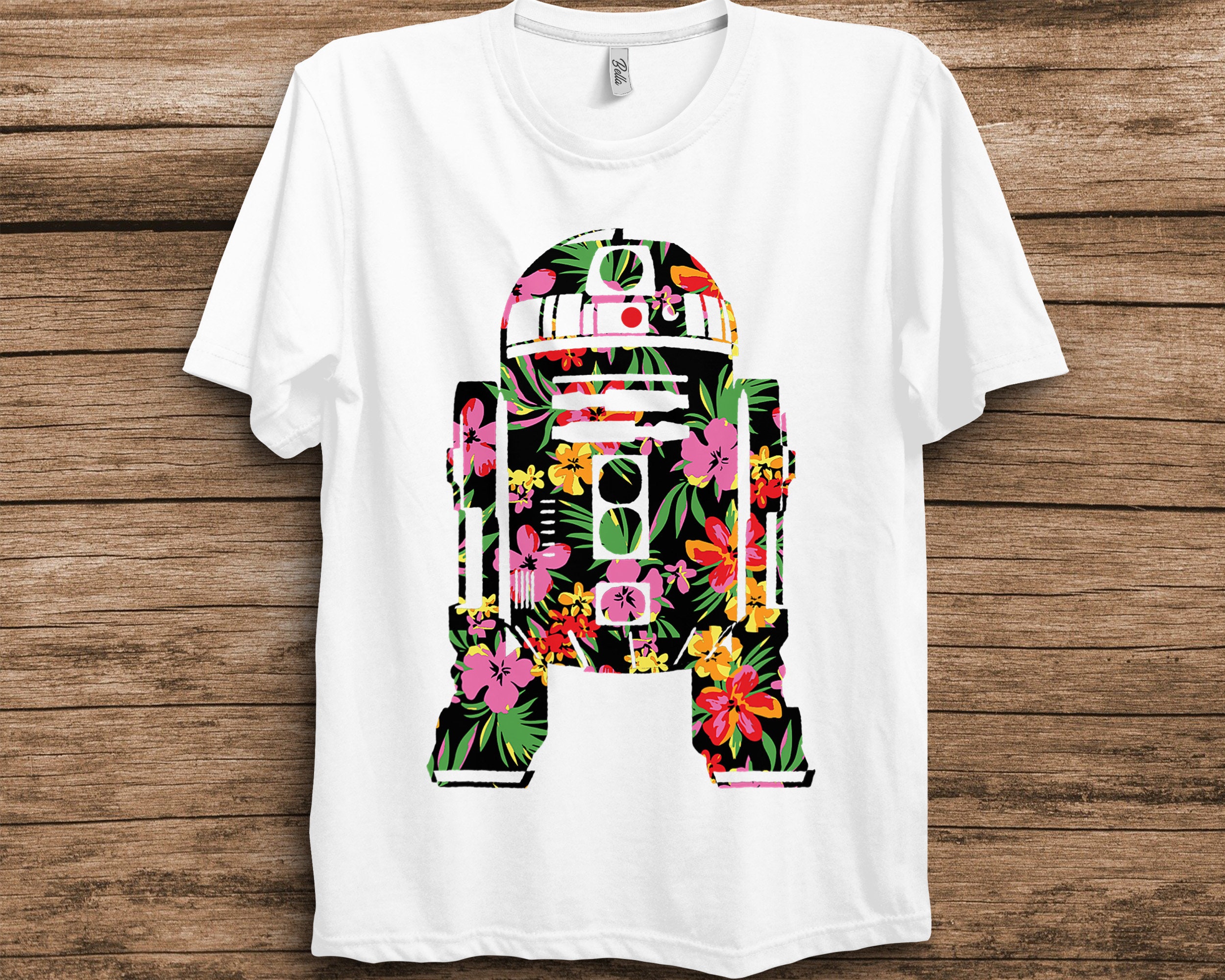 Tropical R2-D2 Floral Print Star Wars Unisex T-Shirt