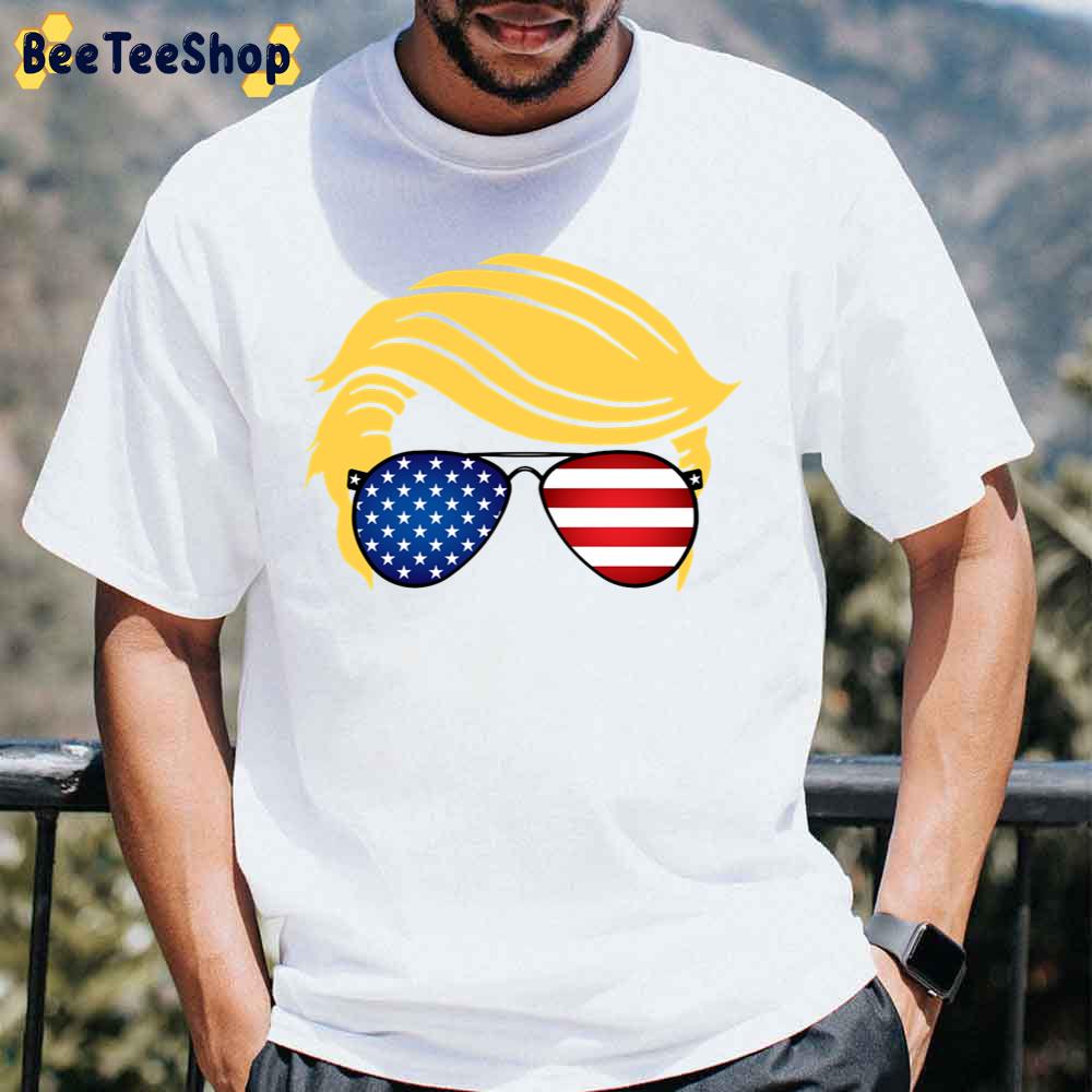 Trump American Flag Glass Unisex T-Shirt